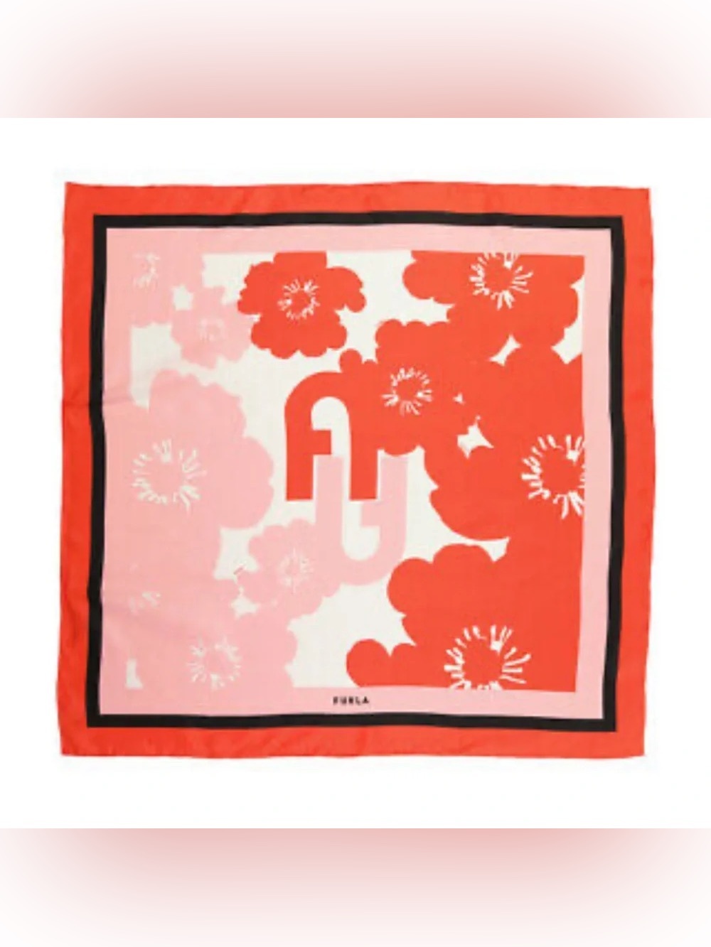 FURLA 100% Silk Floral Scarf